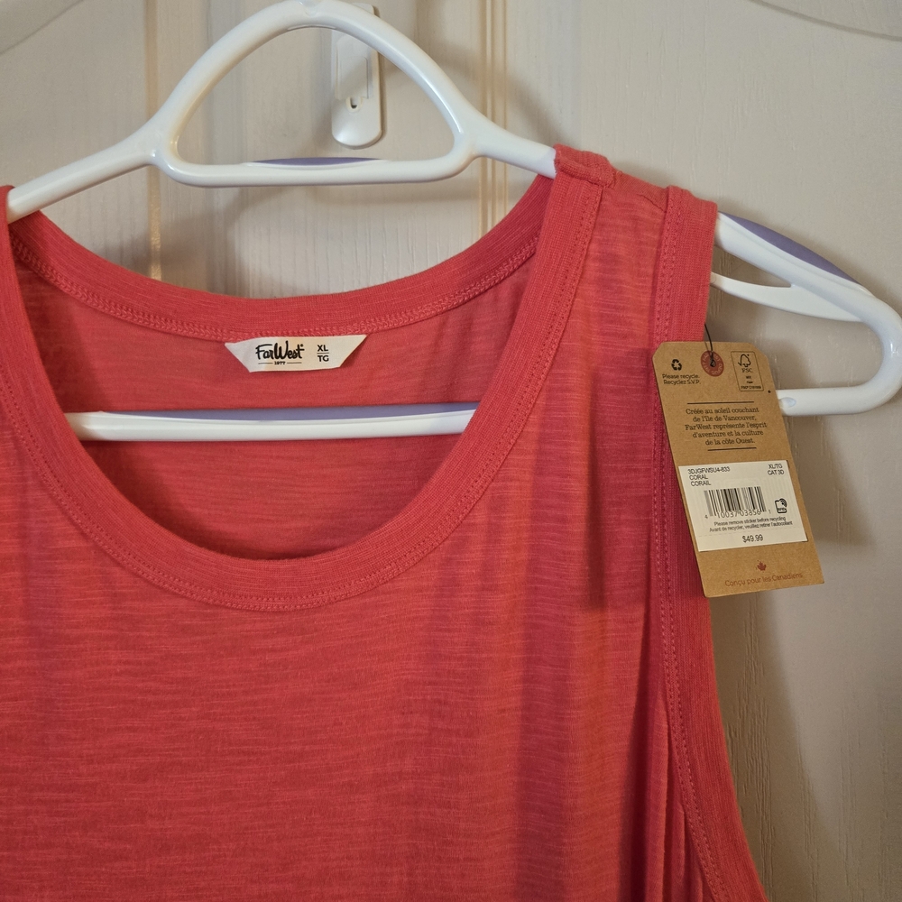Far West Coral Burnout Dress